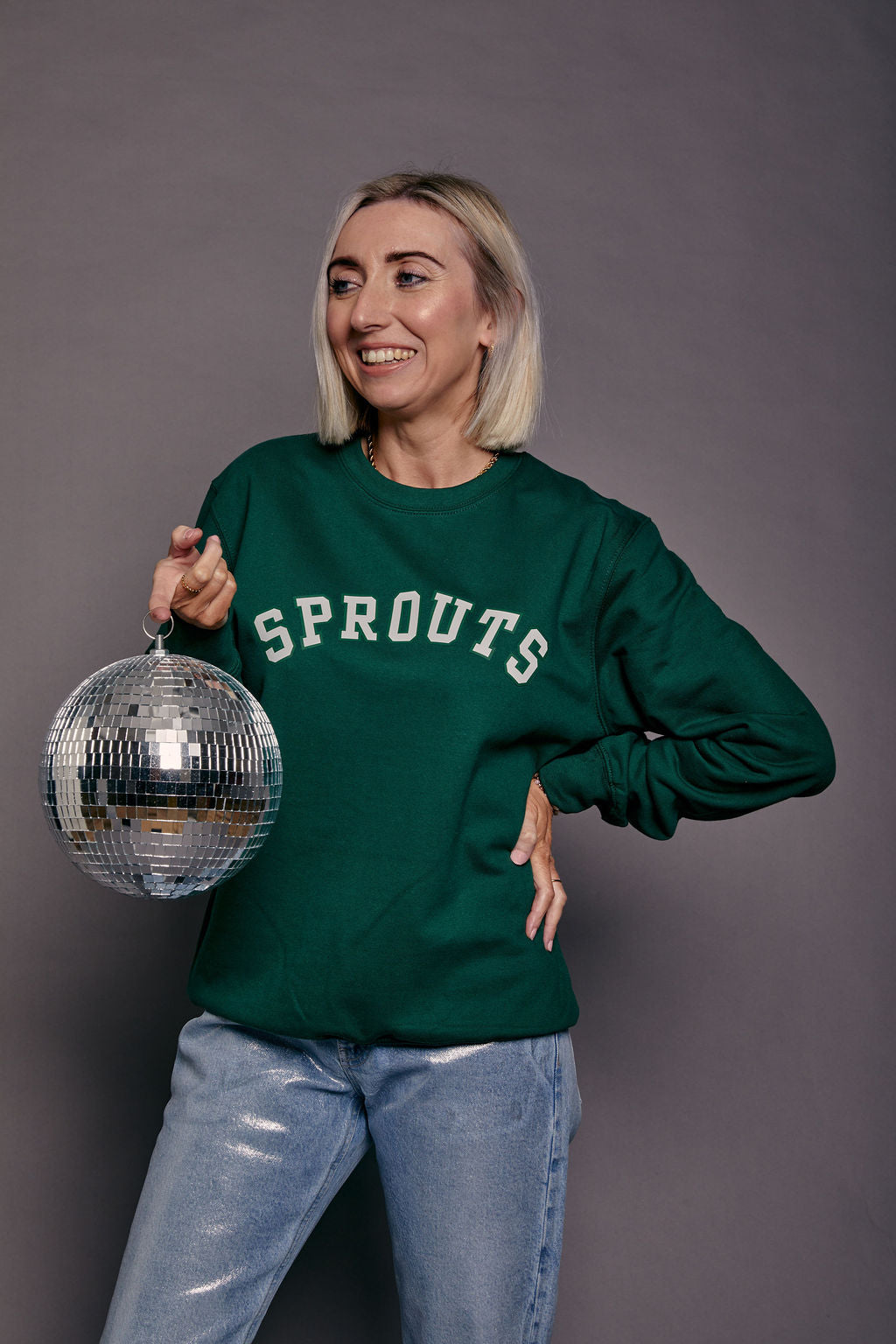 Sprouts Varsity Slogan Christmas Jumper