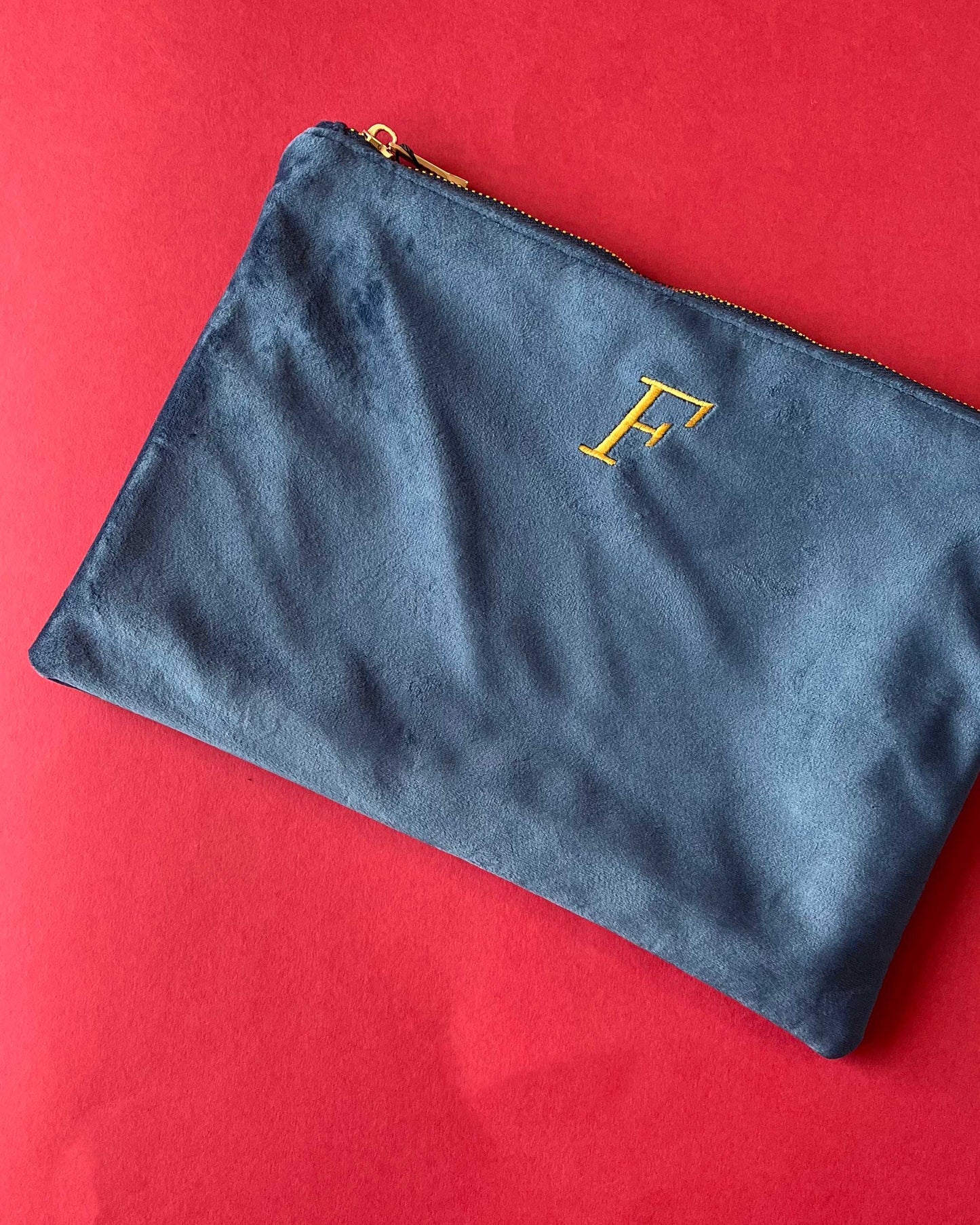 Personalised Velvet Makeup Bag