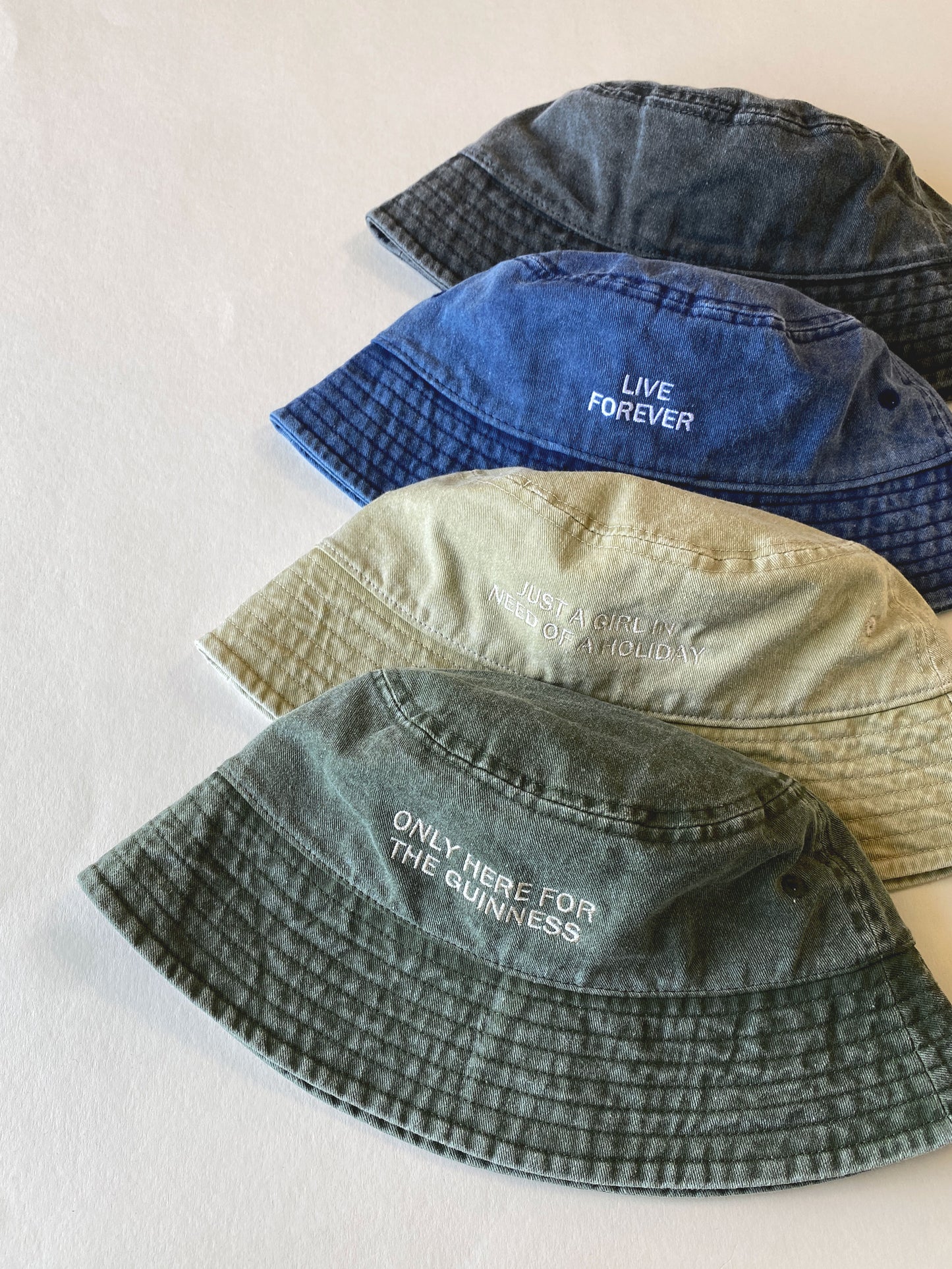 Personalised Slogan Vintage Bucket Hat