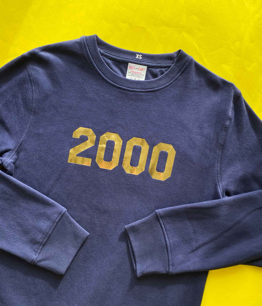 XS Navy Gold 2000 Year Sweatshirt SALE