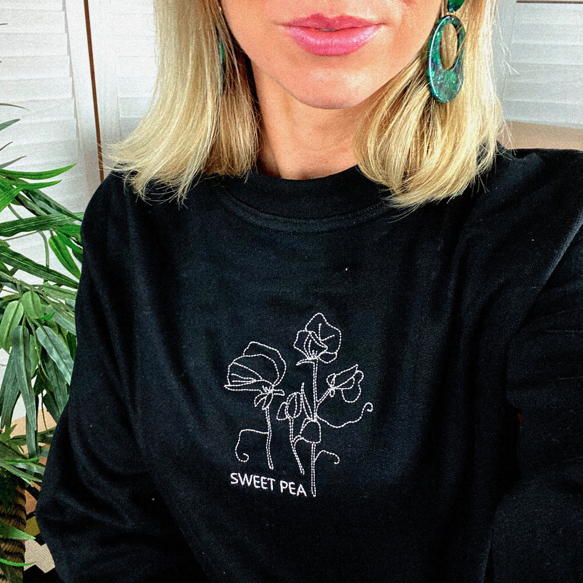 Personalised Embroidered Birth Flower Sweatshirt