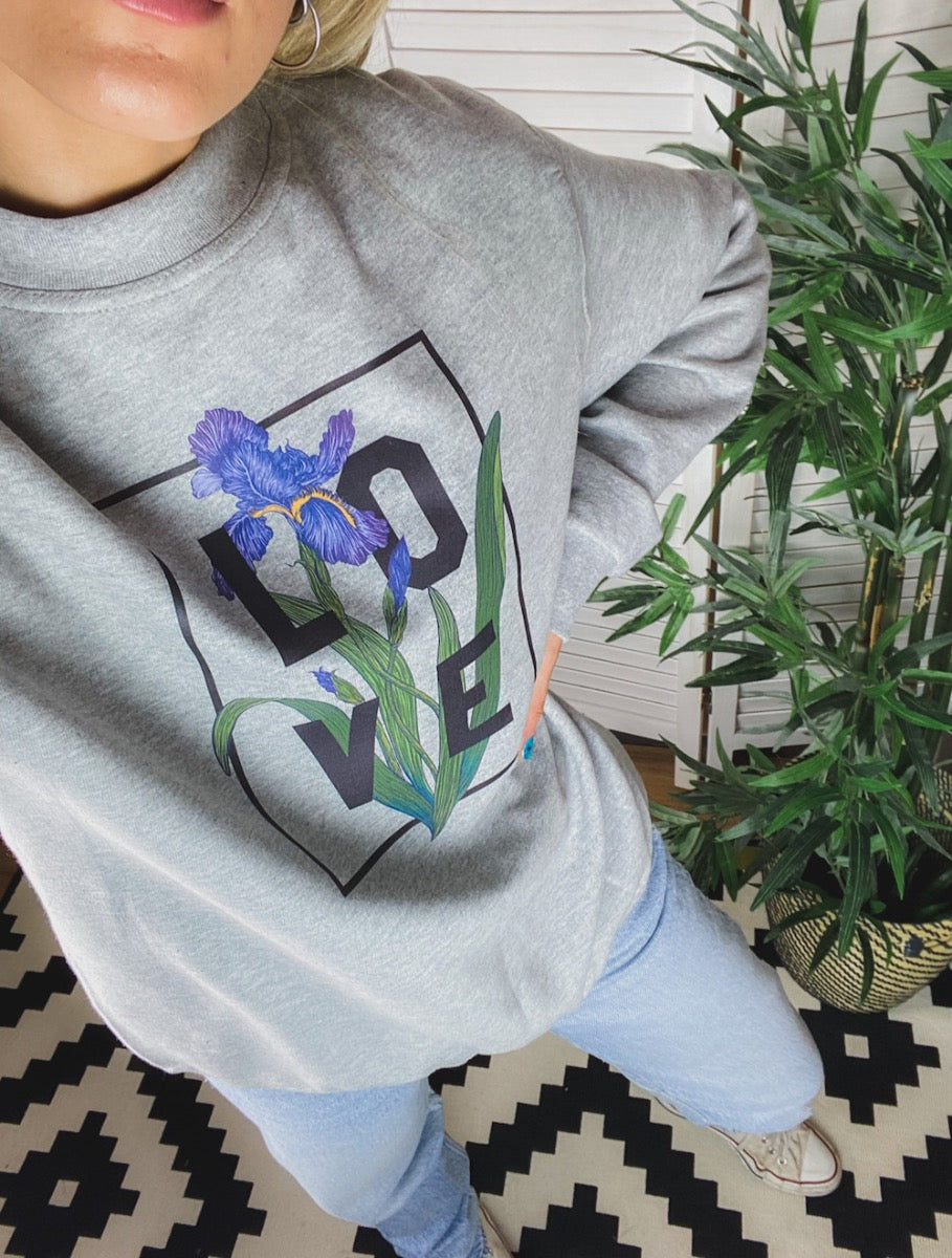 LOVE Birth Flower Sweatshirt