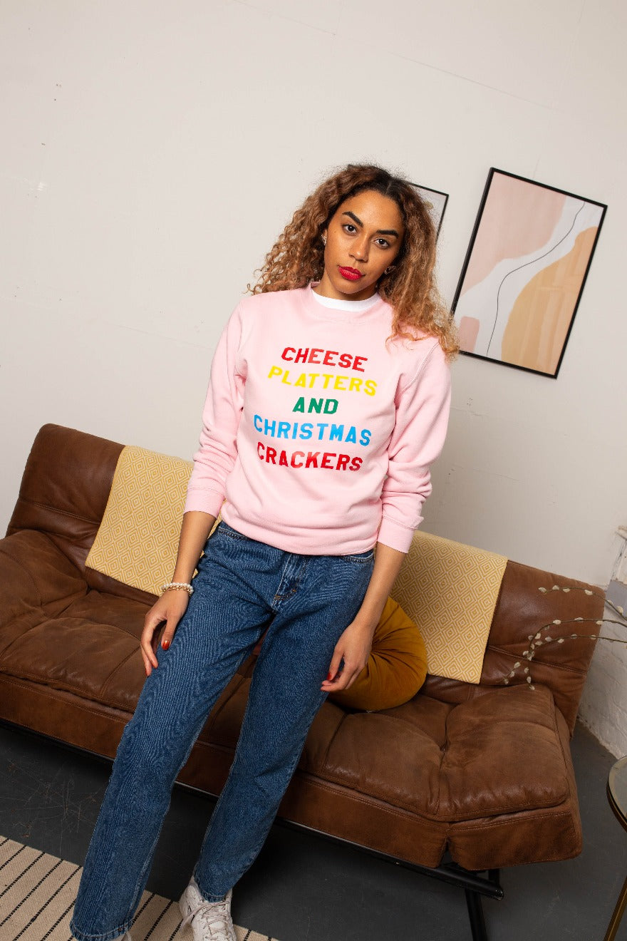 Cheese Platters and Christmas Crackers Christmas Jumper