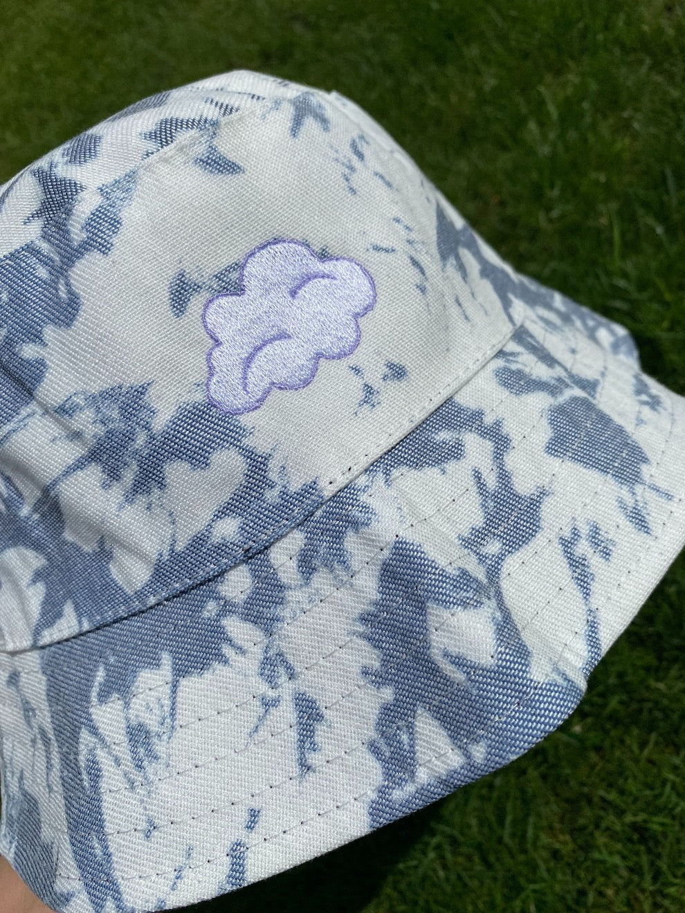 Grey Embroidered Bucket Hat