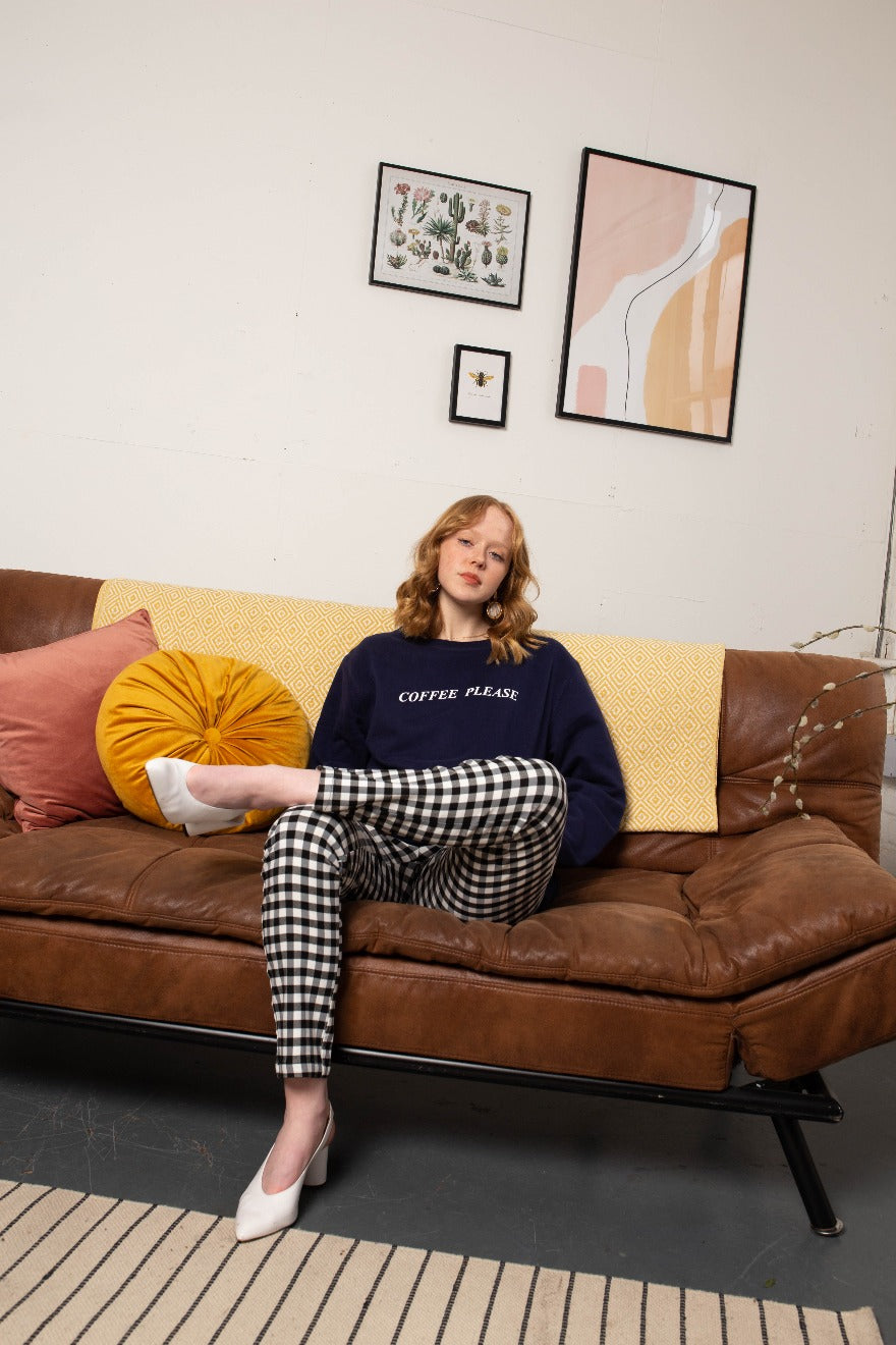 Coffee Please Slogan Sweatshirt