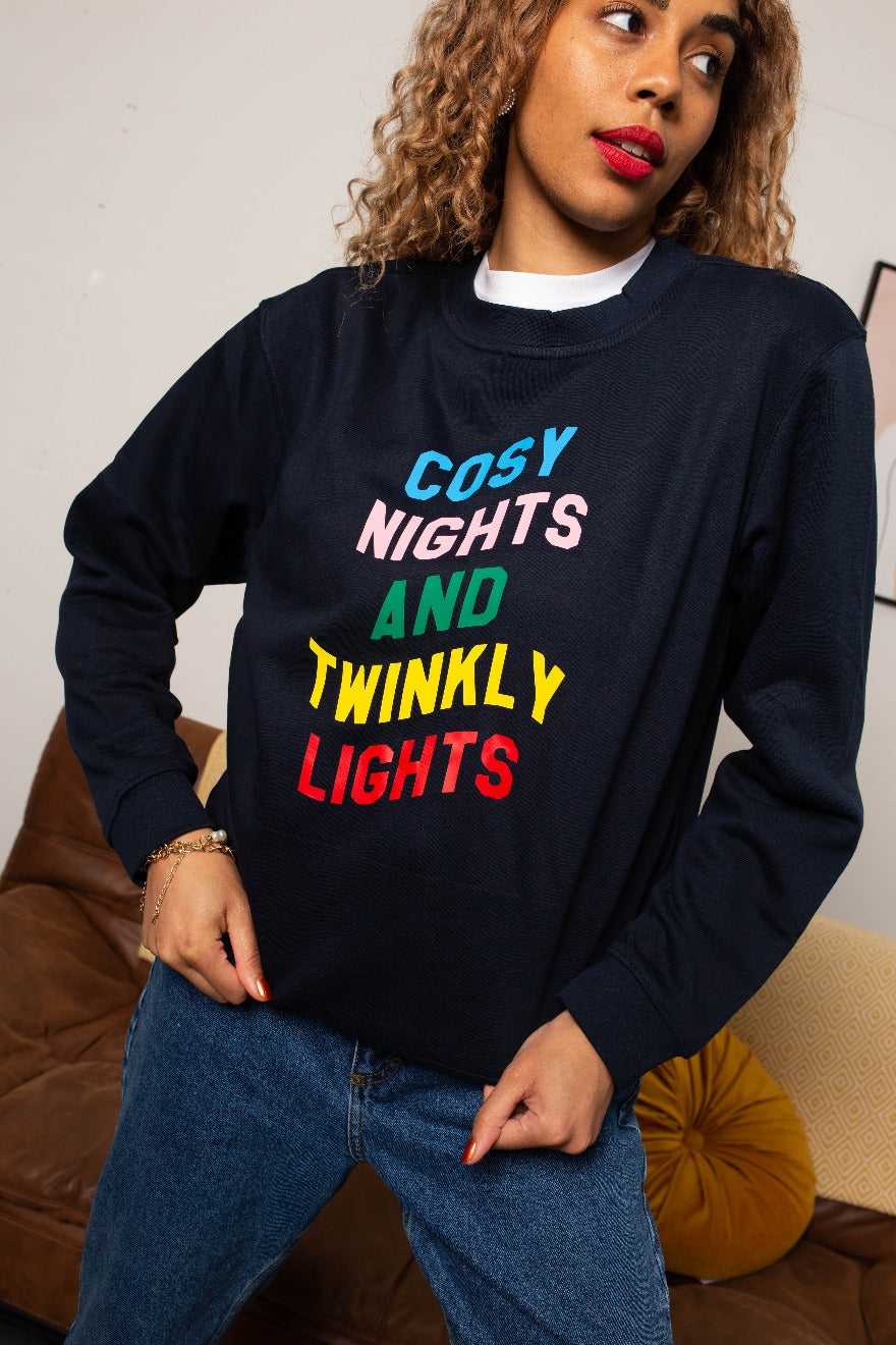 Cosy Nights and Twinkly Lights Christmas Jumper