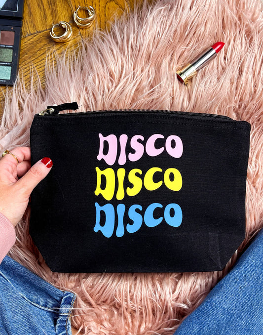 Disco Disco Disco Slogan Makeup Bag