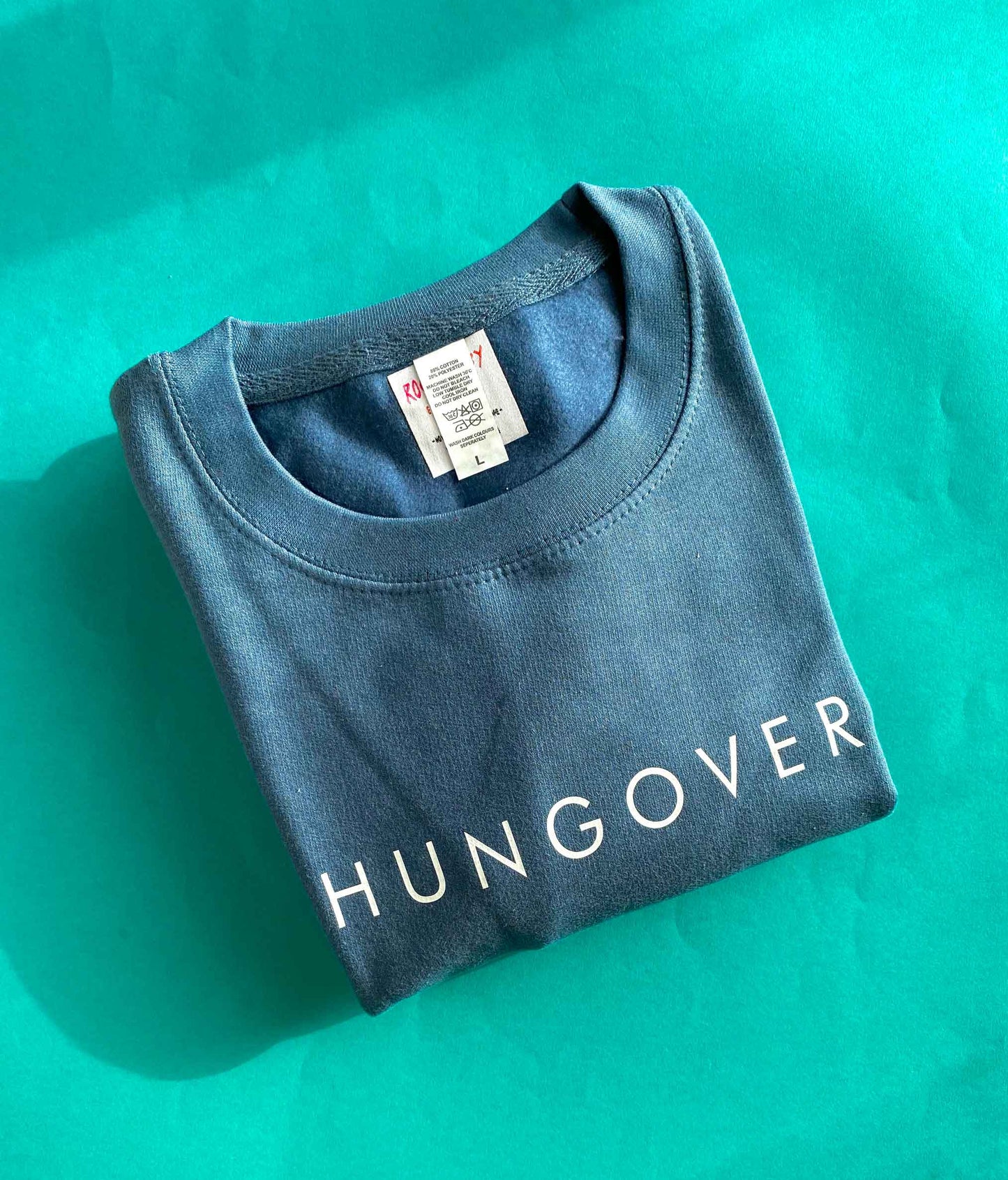 L/XXL Hungover Dusky Blue Sweatshirt SALE