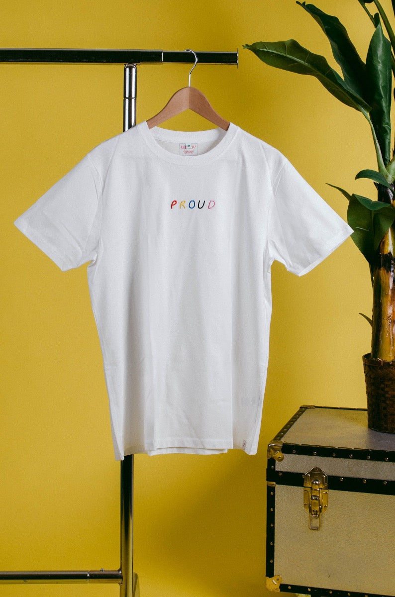 Embroidered Proud Gay Pride T-Shirt