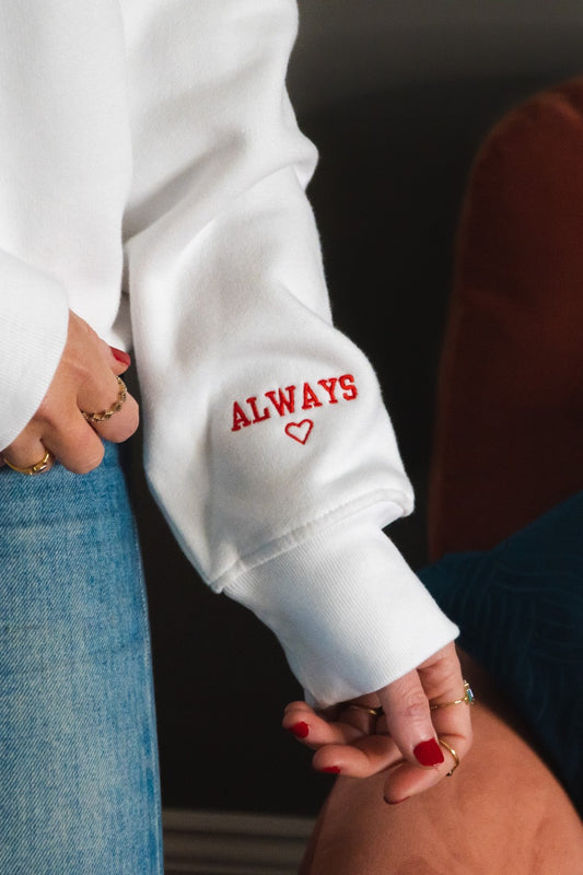 Always Embroidered Cuff Sweatshirt