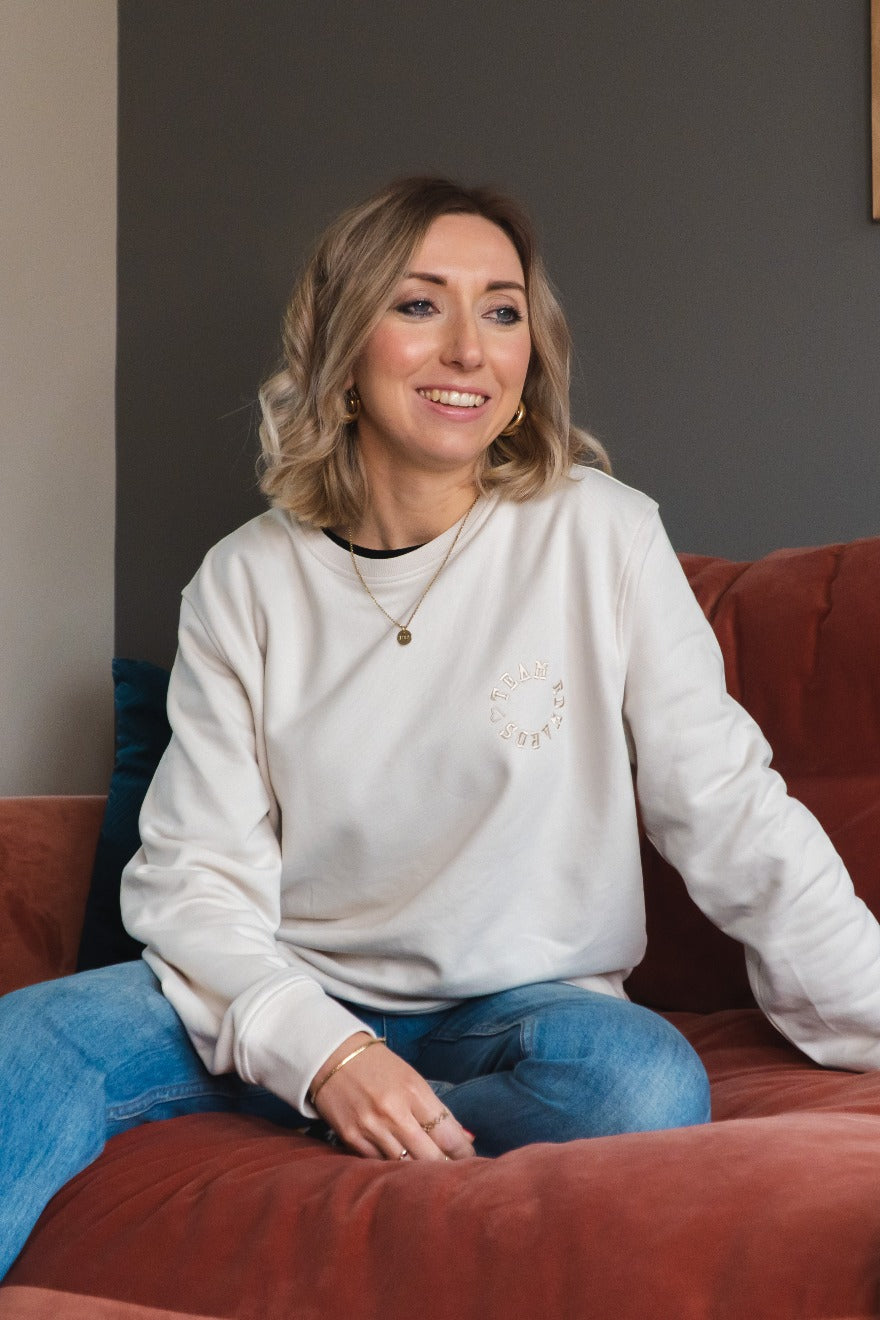 Embroidered Team Varsity Sweatshirt Set