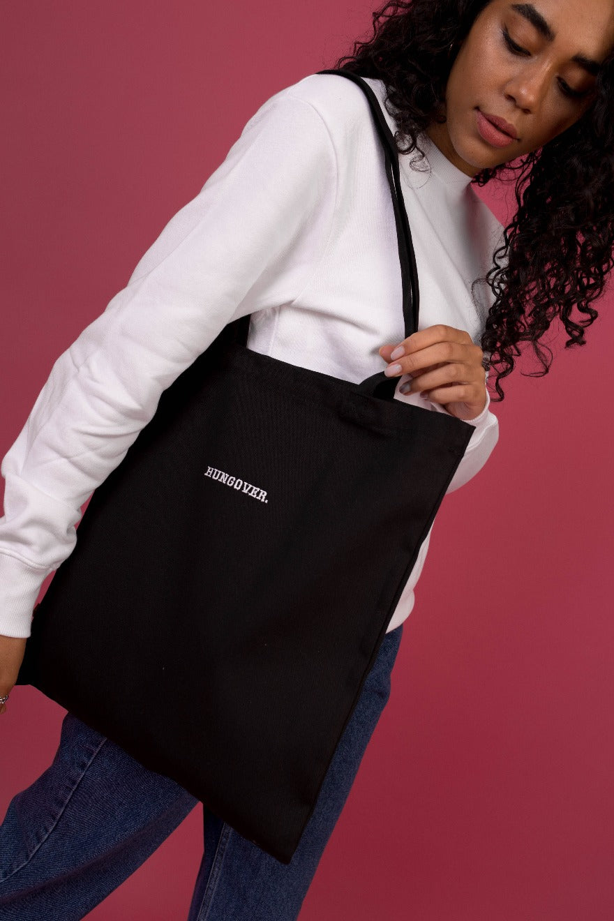 Embroidered Hungover Tote Bag