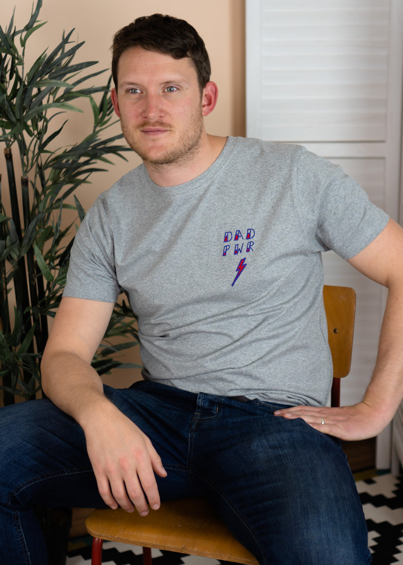Embroidered Dad Pwr Mens T-Shirt