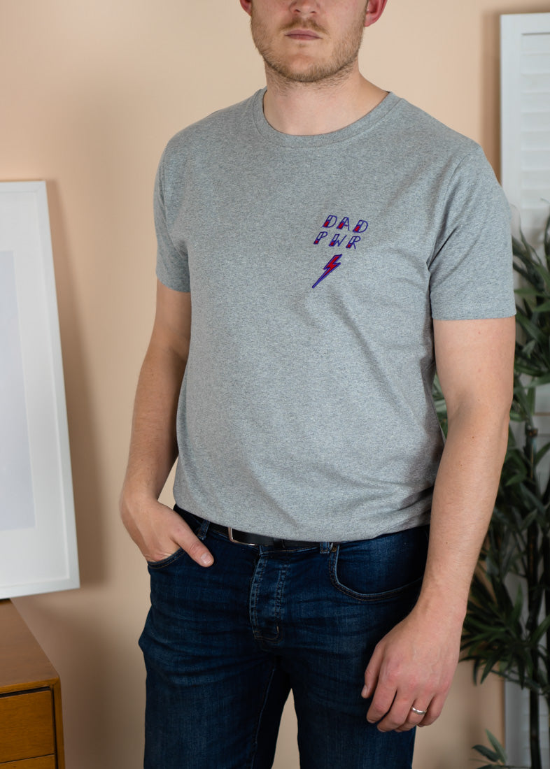 Embroidered Dad Pwr Mens T-Shirt