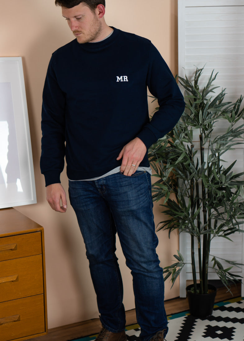 Mr Mrs Unisex Embroidered Wedding Sweatshirt Set