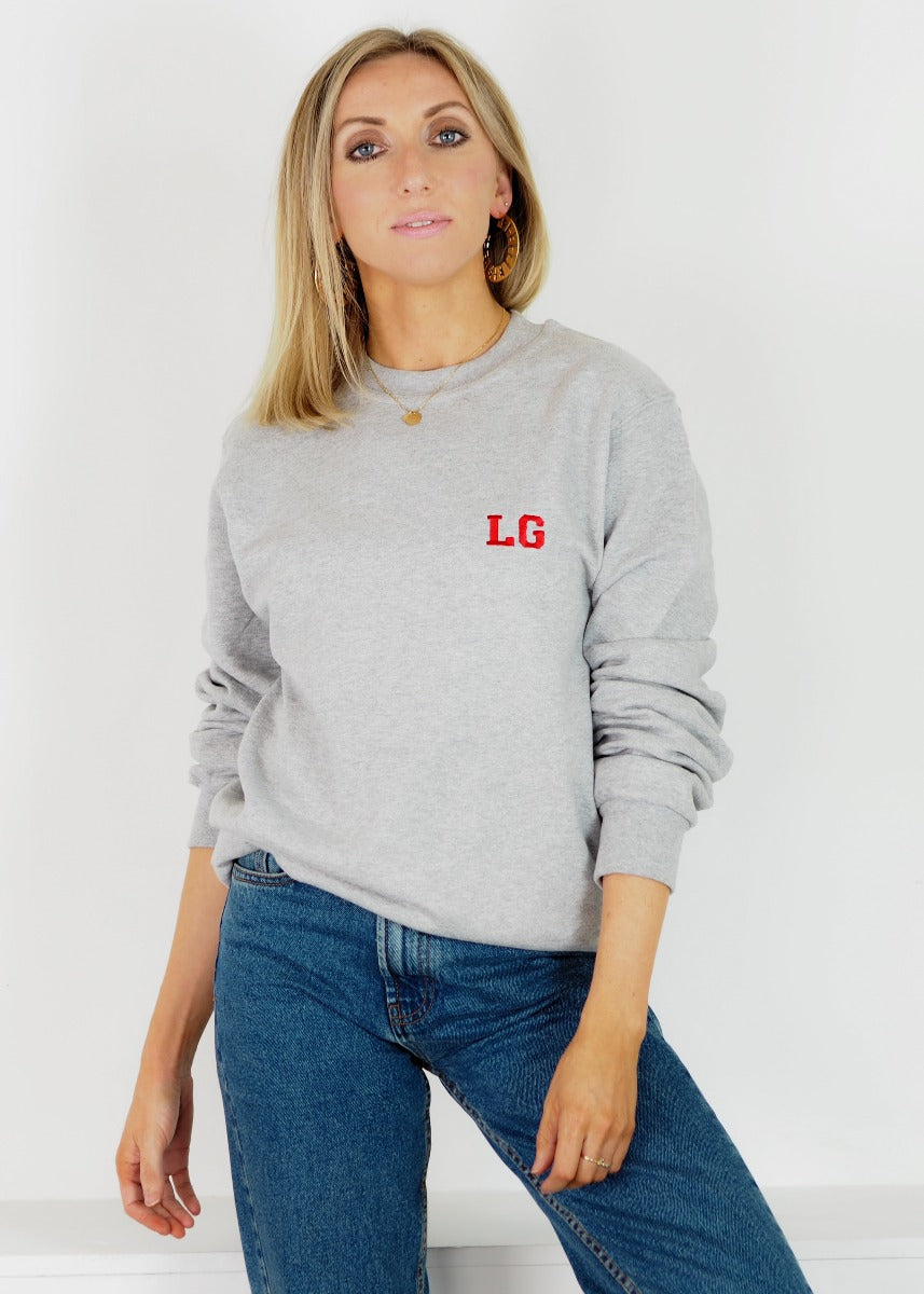Unisex Embroidered Initial Sweatshirt