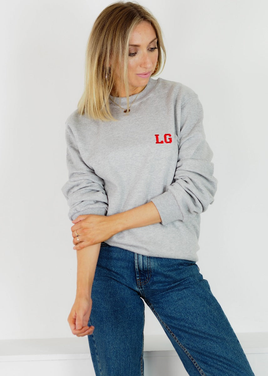 Unisex Embroidered Initial Sweatshirt