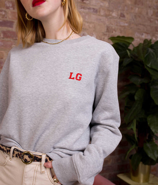 Unisex Embroidered Initial Sweatshirt