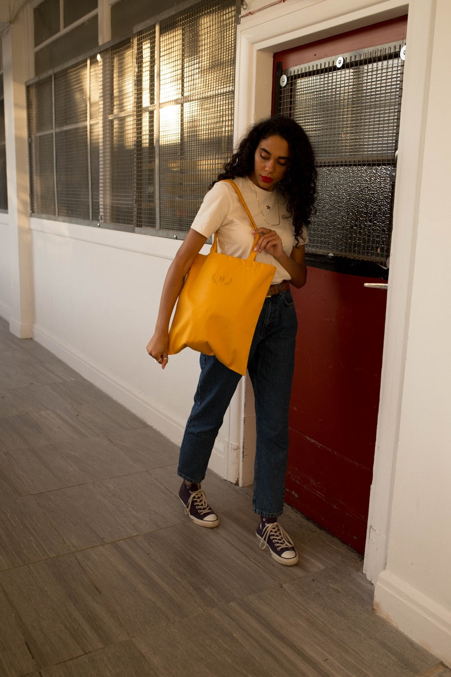 Embroidered Varsity Tote Bag