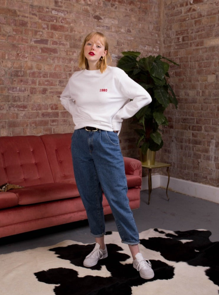 Embroidered Personalised Year Sweatshirt