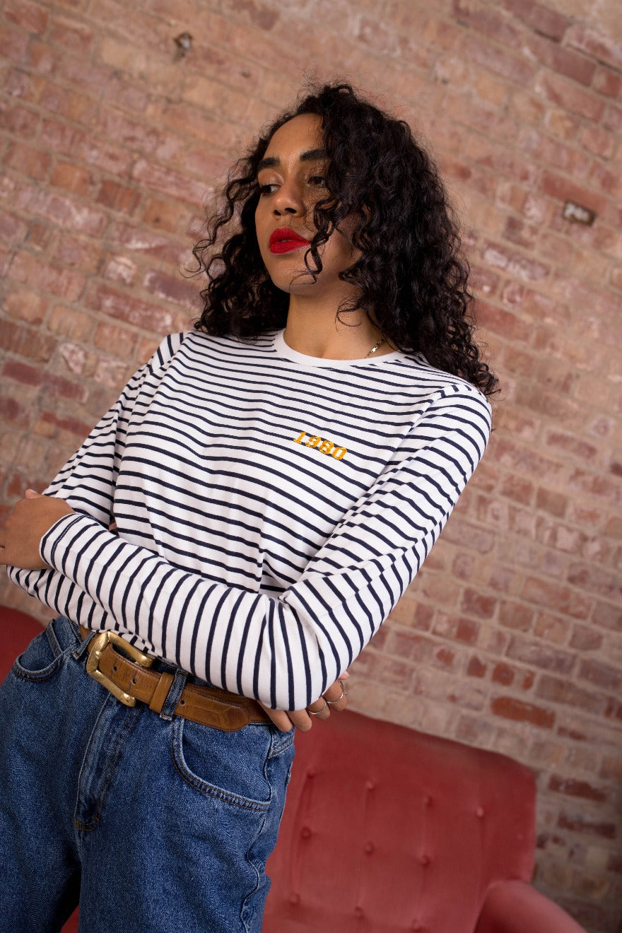 Embroidered Year Long Sleeved T-shirt