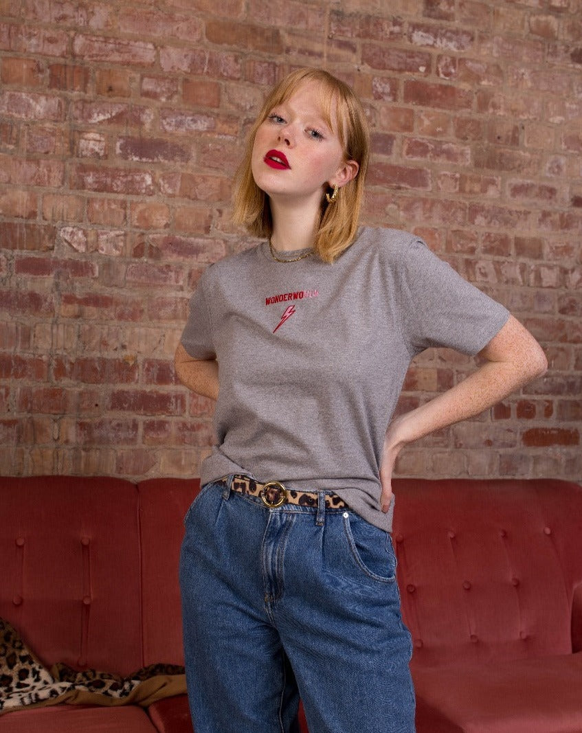 Embroidered Wonderwomum T Shirt