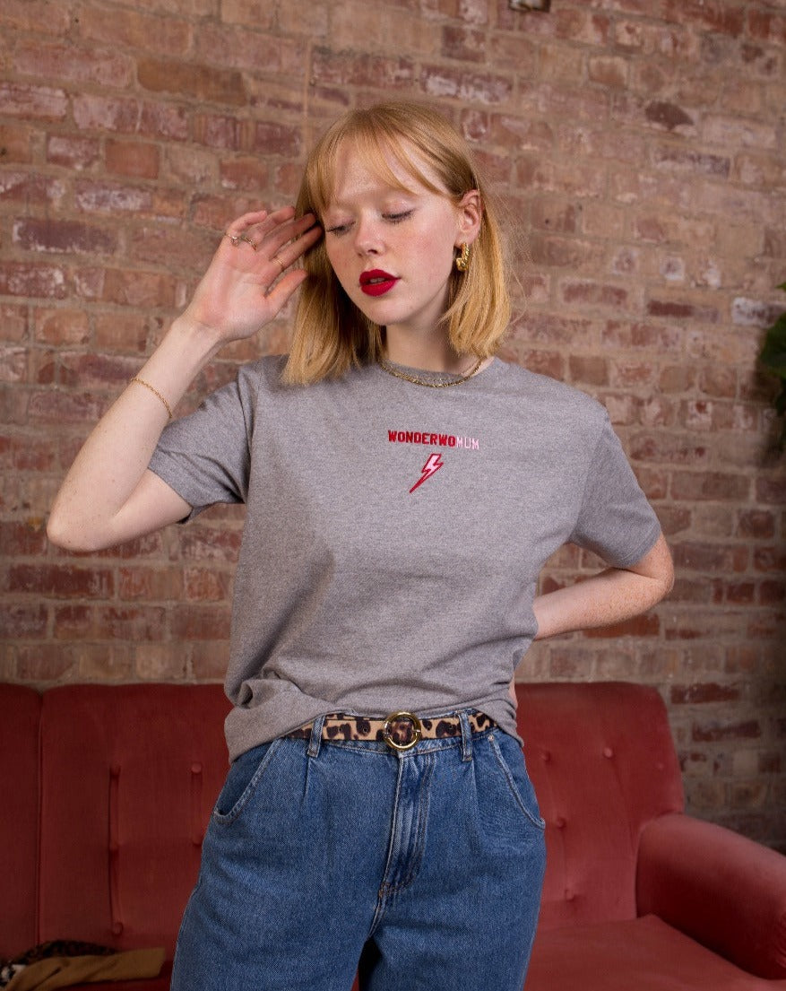 Embroidered Wonderwomum T Shirt