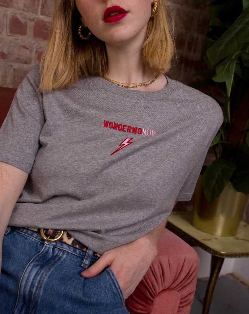 Embroidered Wonderwomum T Shirt