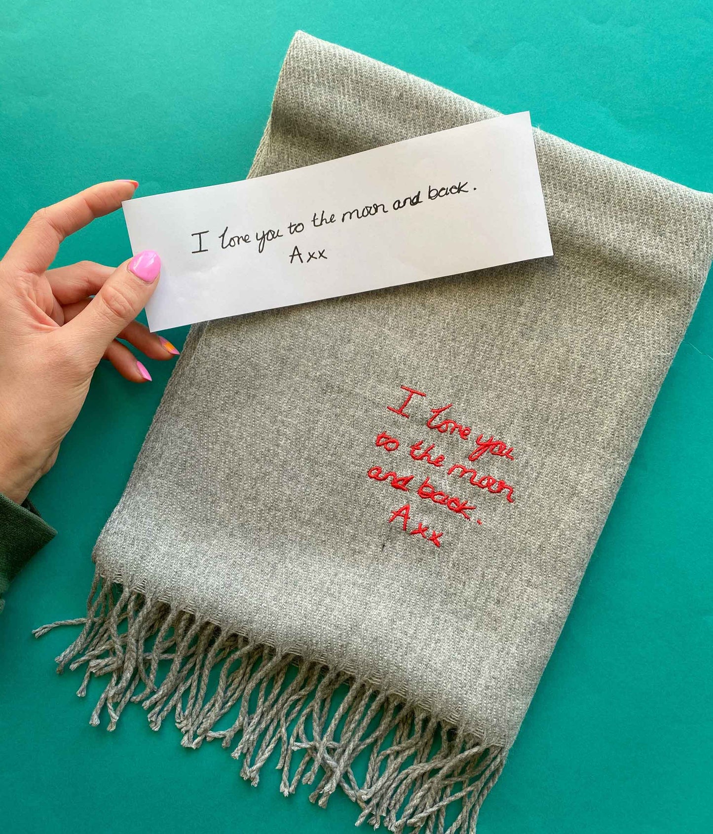 Personalised Handwriting Scarf