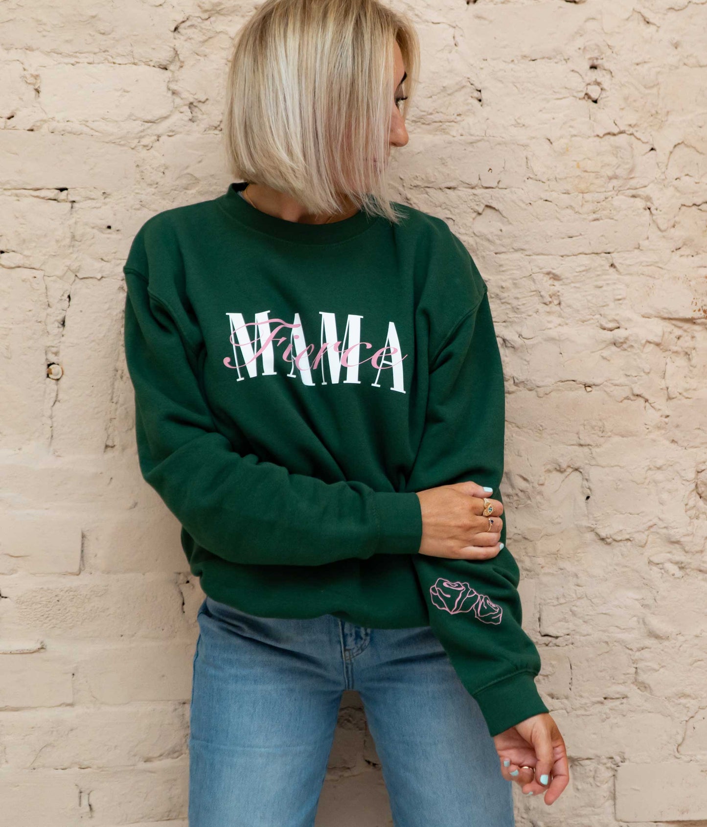Fierce Mama Flower Sweatshirt