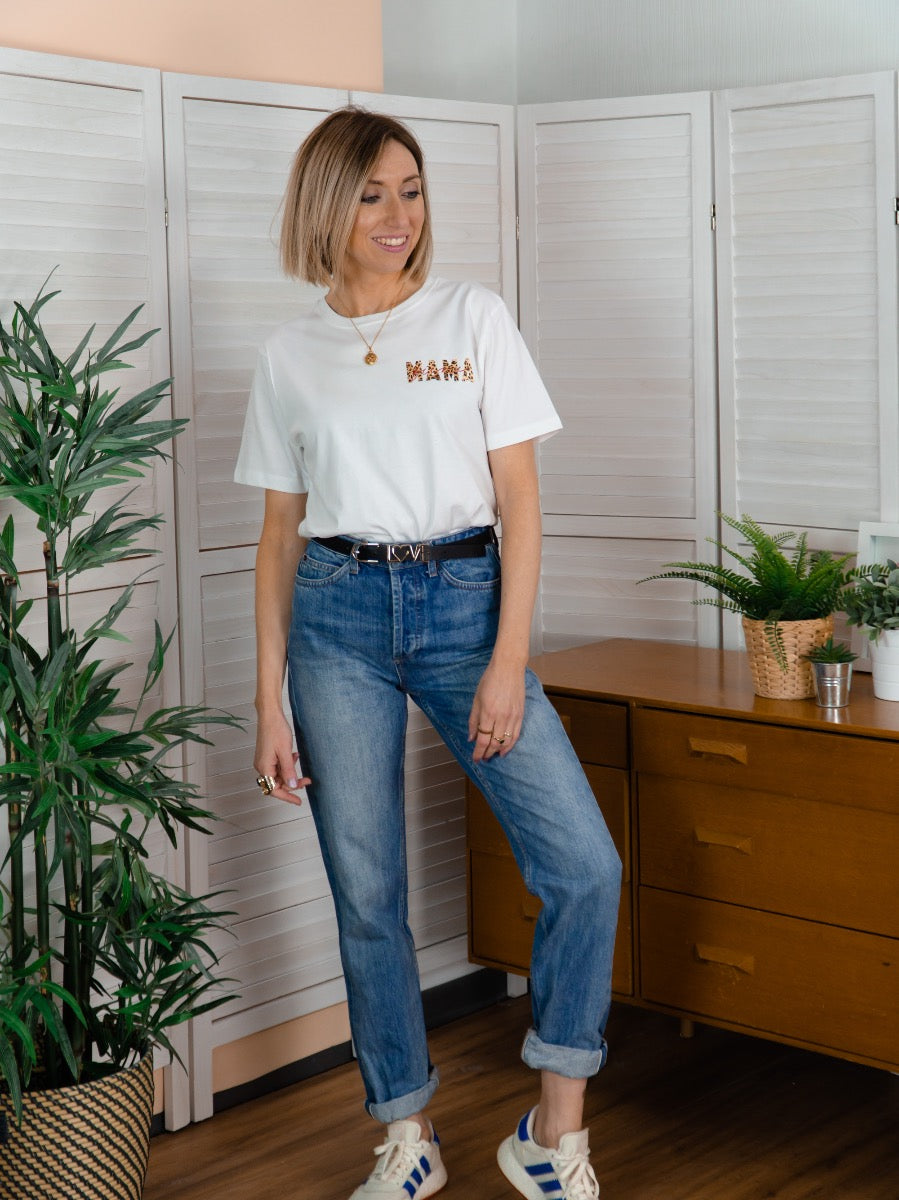 Personalised Mama Breast Pocket T shirt