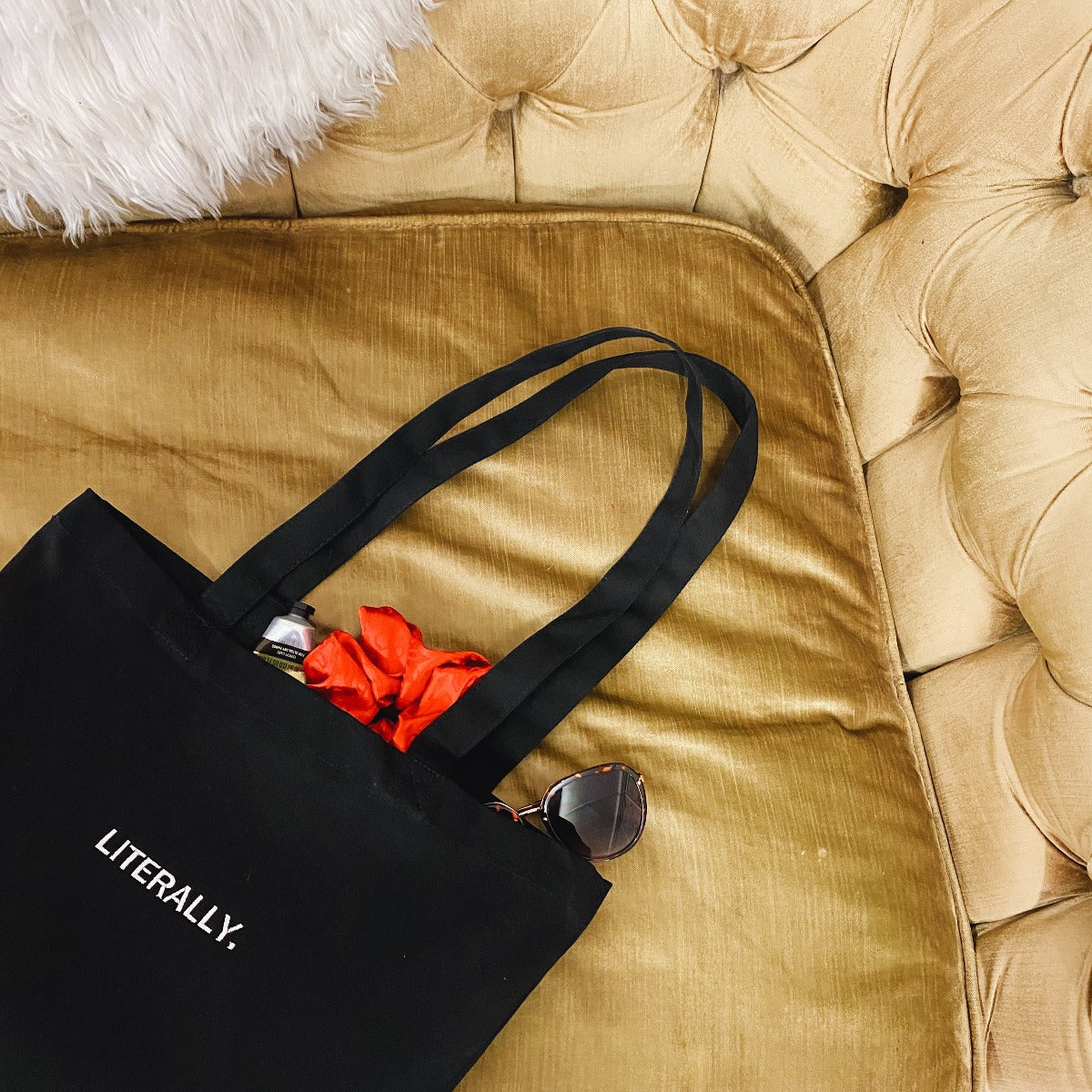 Embroidered Literally Tote Bag