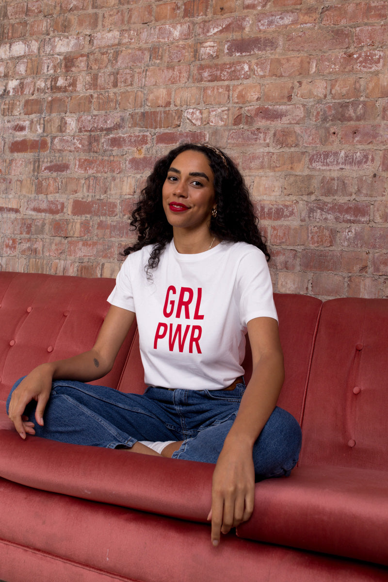 GRL PWR Slogan T Shirt