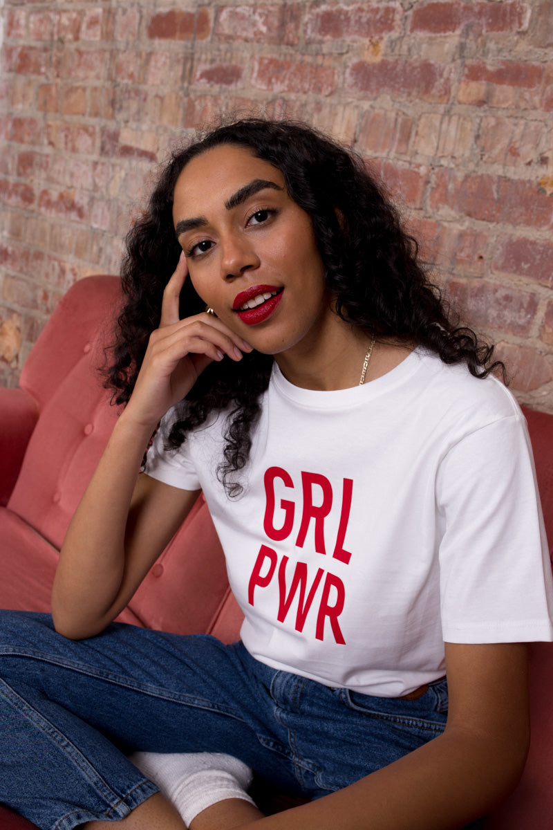 GRL PWR Slogan T Shirt