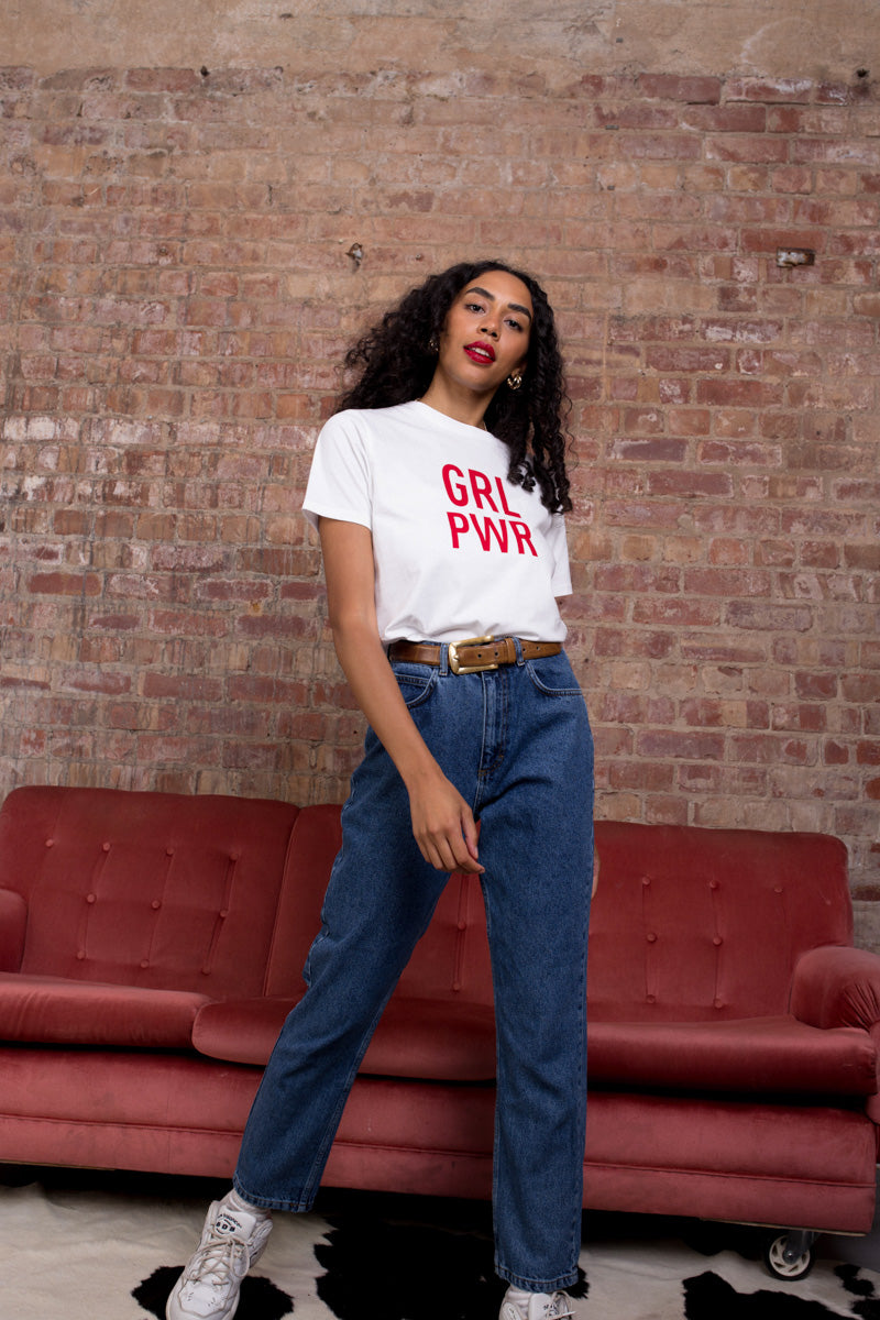 GRL PWR Slogan T Shirt