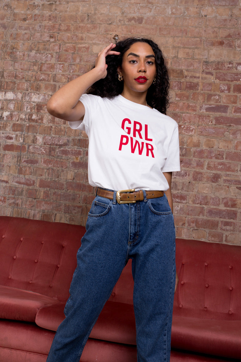GRL PWR Slogan T Shirt