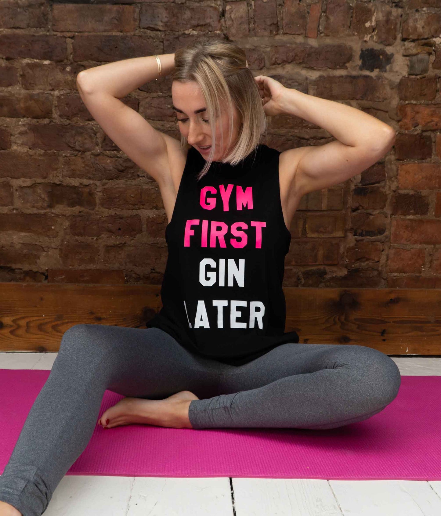 Gym First Gin Later Slouch Vest