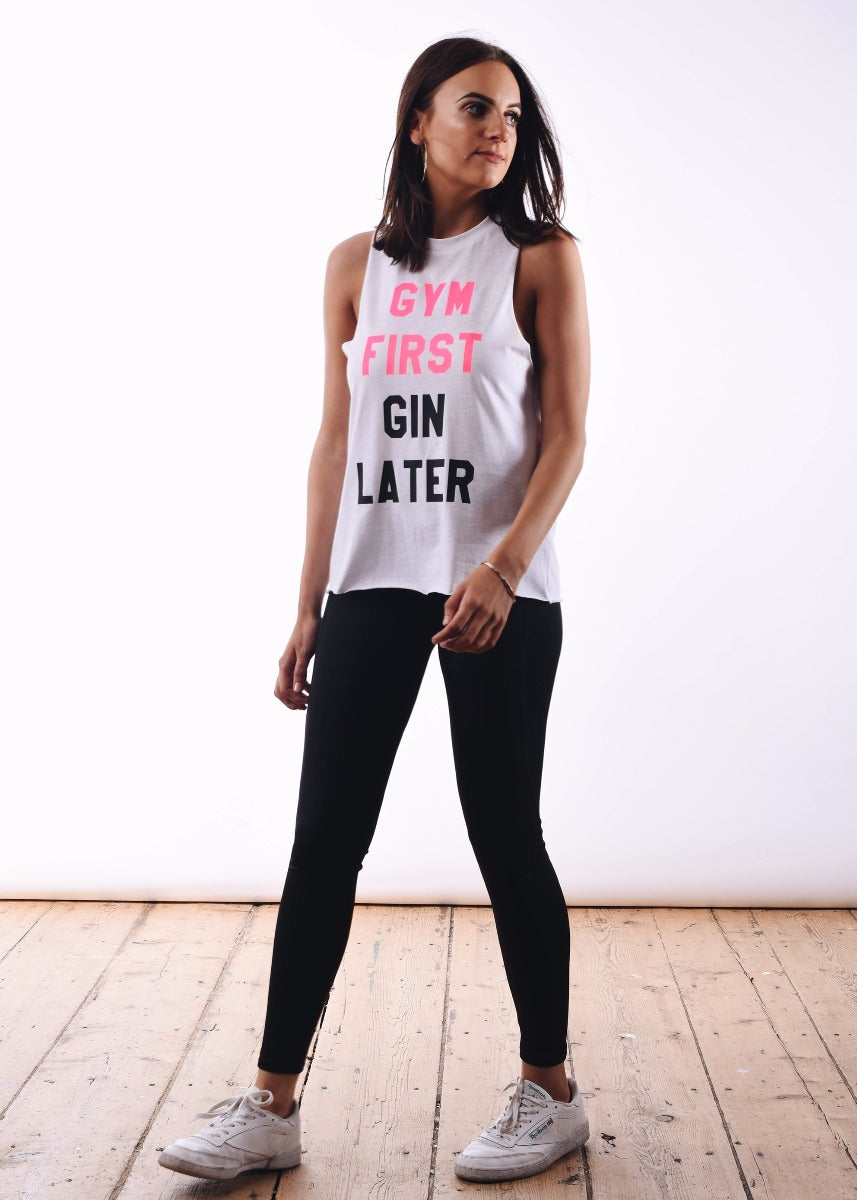 Gym First Gin Later Slouch Vest