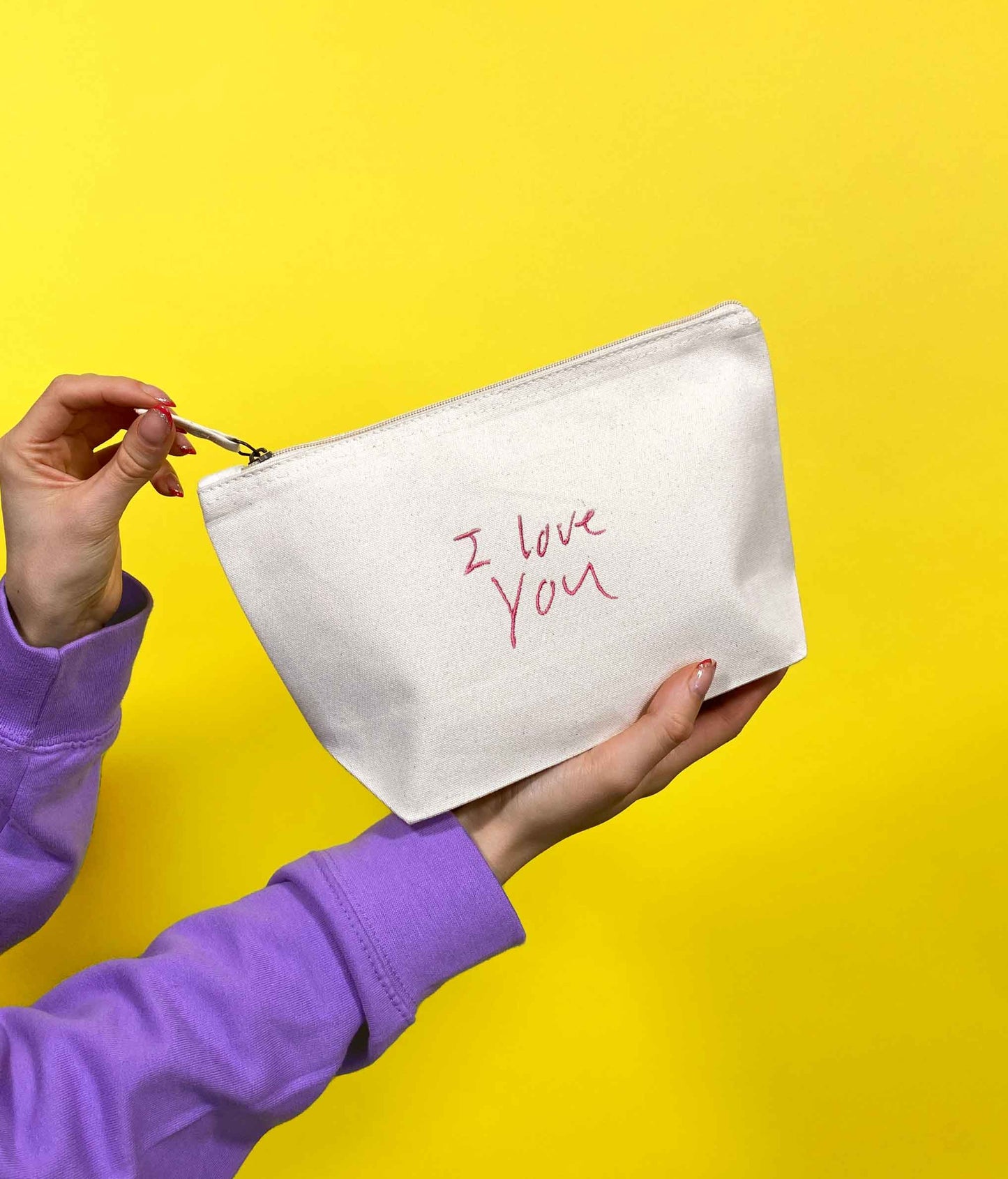 Personalised Handwriting Makeup Bag