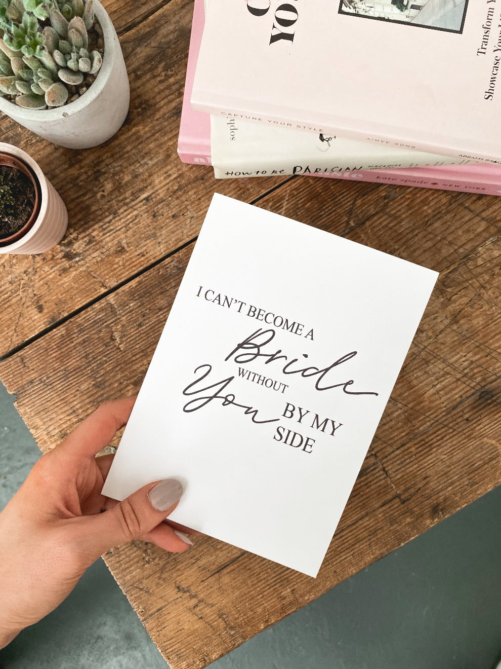 By My Side Bridesmaid Card