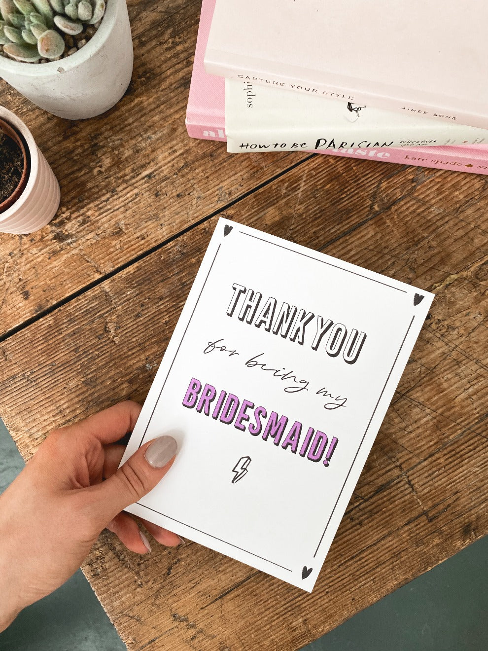 Bridesmaid Thank You Greetings Card