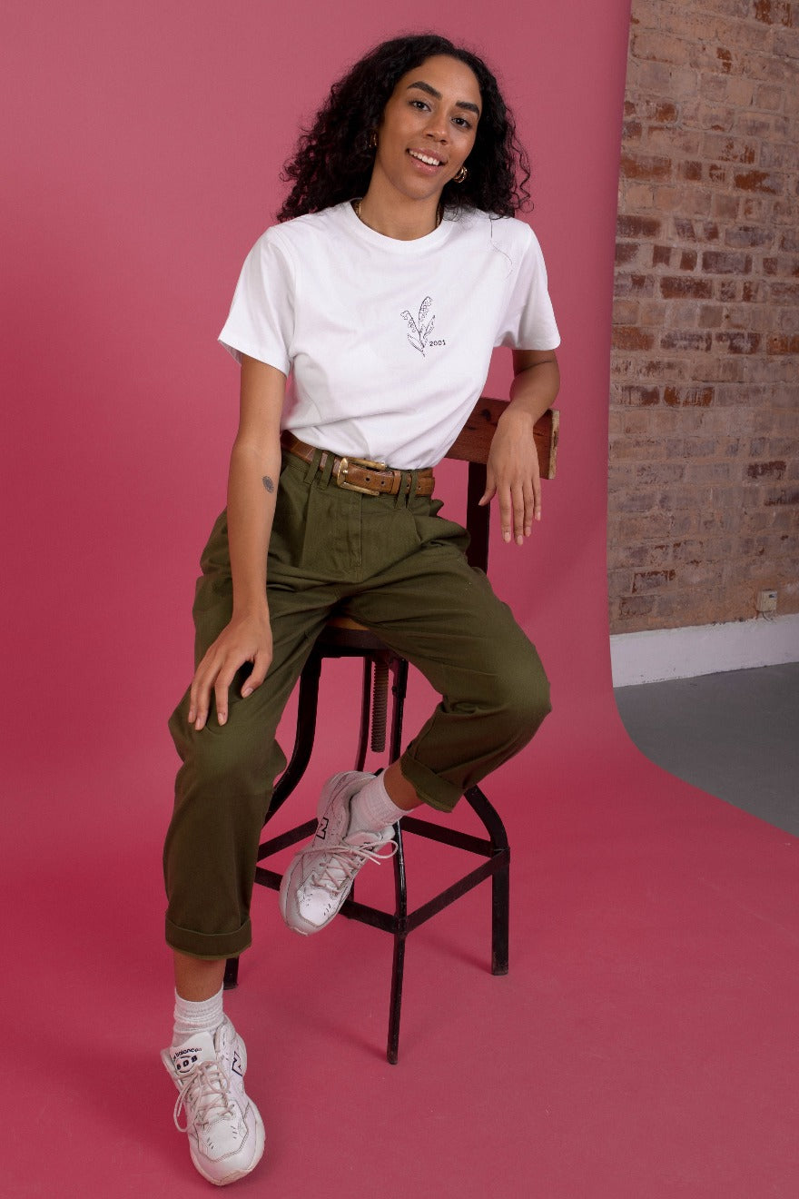 Personalised Embroidered Birth Flower T-Shirt