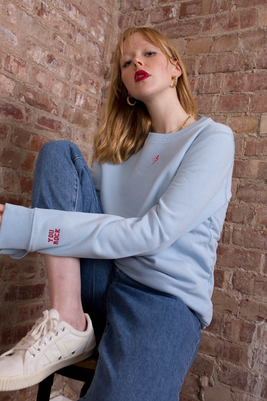 Embroidered Personalised Cuff Sweatshirt