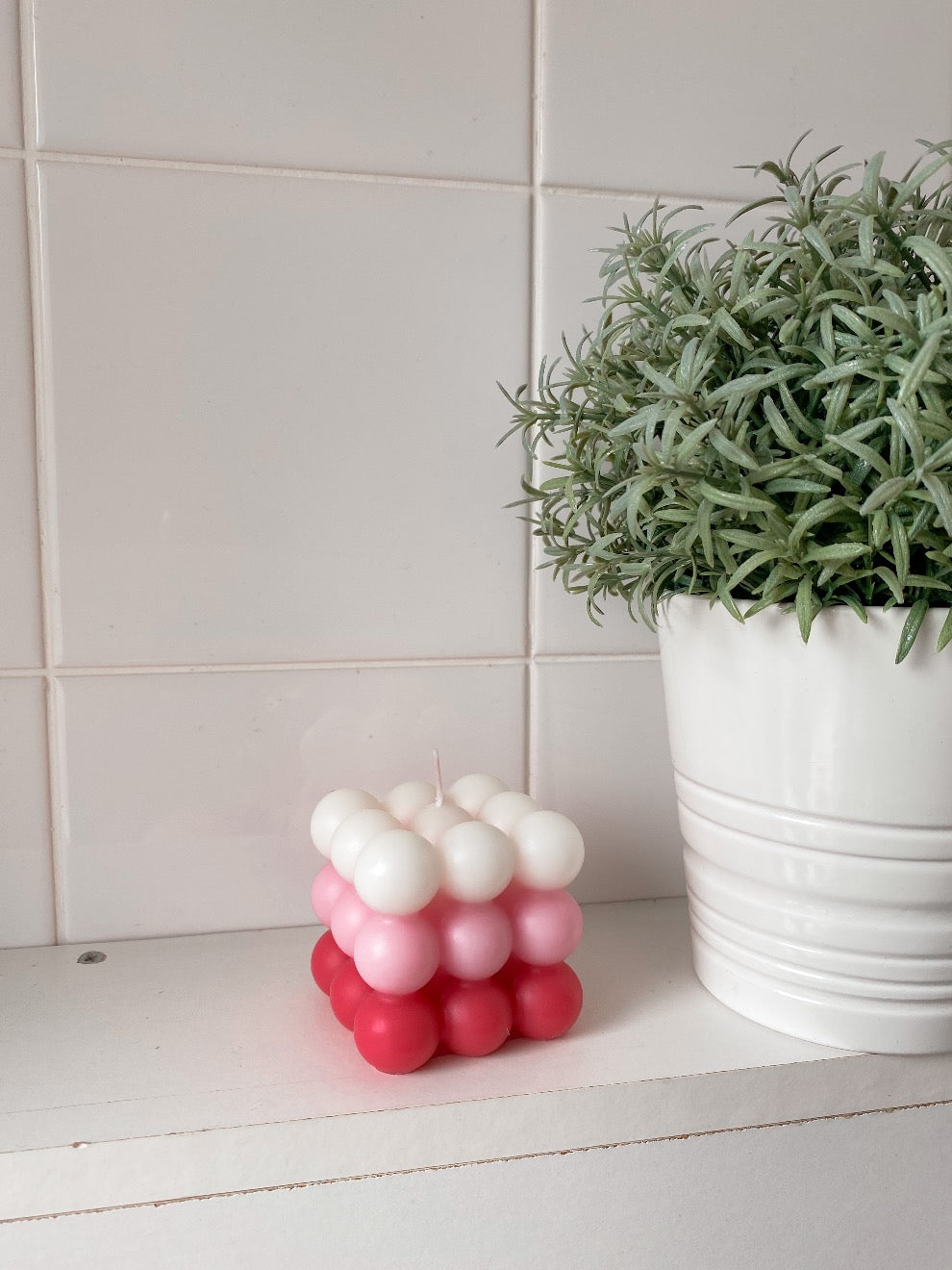 Ombre Bubble Cube Candle