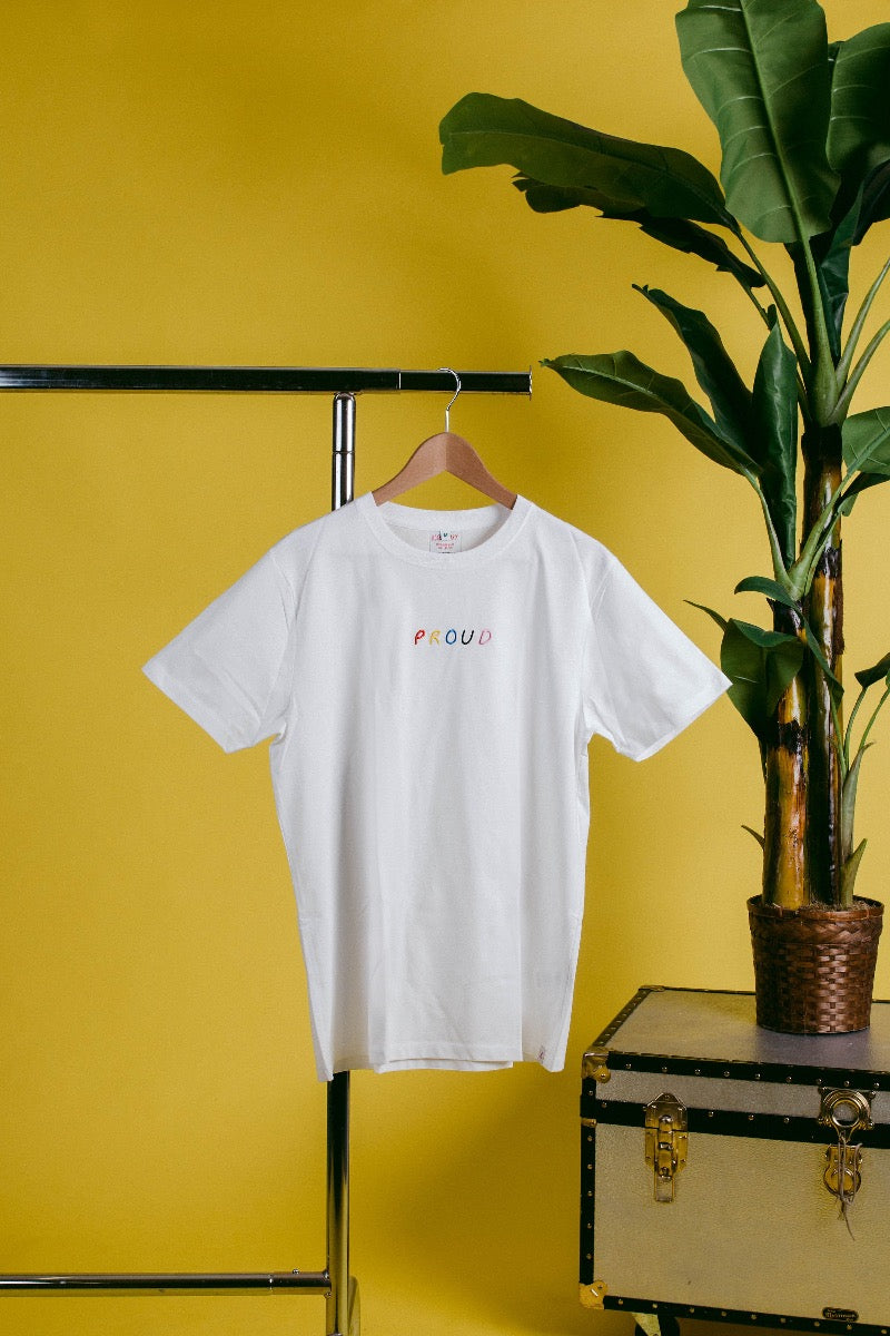 Embroidered Proud Gay Pride T-Shirt
