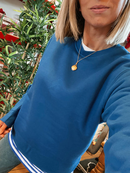 Premium Organic Royal Blue Personalised Sweatshirt