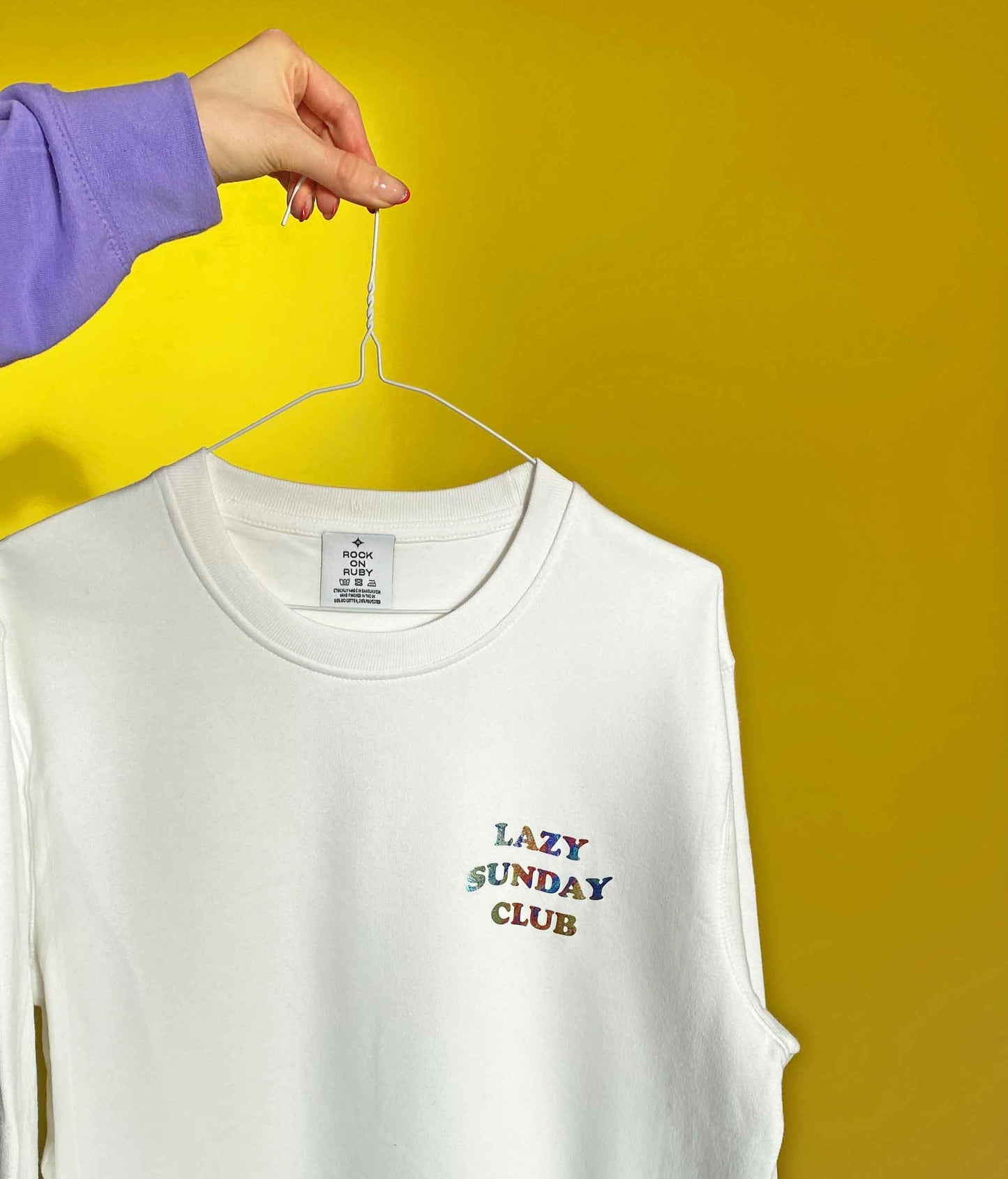 Lazy Sunday Club Slogan Sweatshirt