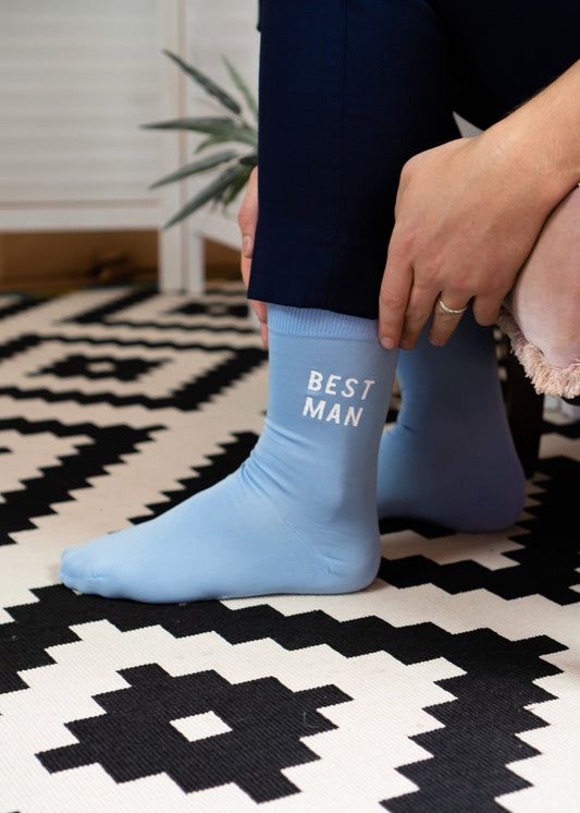 Best Man Wedding Socks with Gift Box