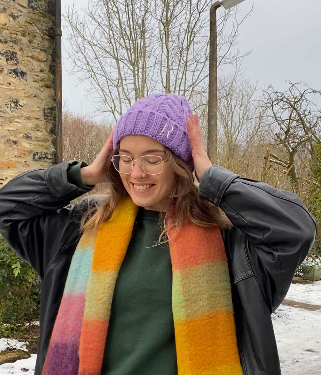 Personalised Cable Knit Beanie