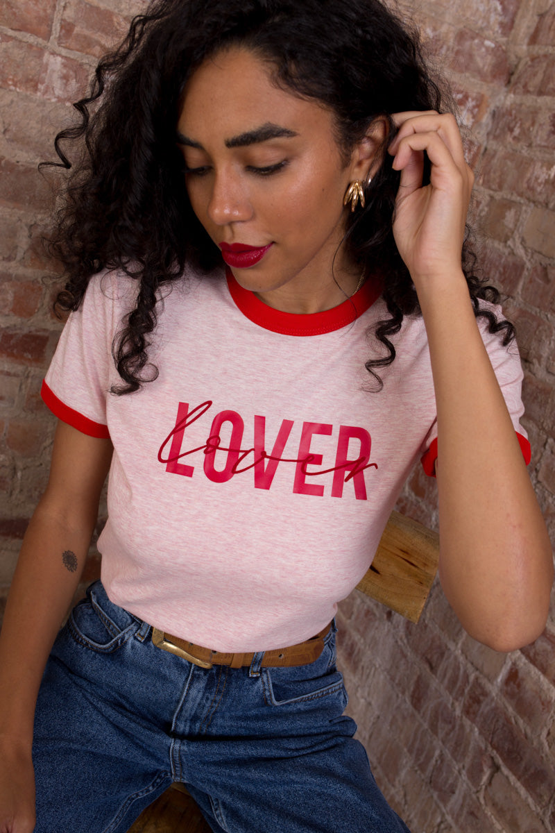 Lover Ringer Slogan T shirt